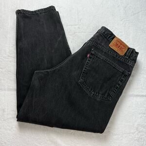 Levi's 550 Vintage Relaxed Fit Tapered Leg Black Denim Jeans 90’s Men's SZ 38x29